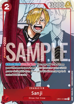 Sanji - OP01-013 (Alternate Art) (OP01-013) - One Piece Promotion Cards Foil - for just $13.85! 