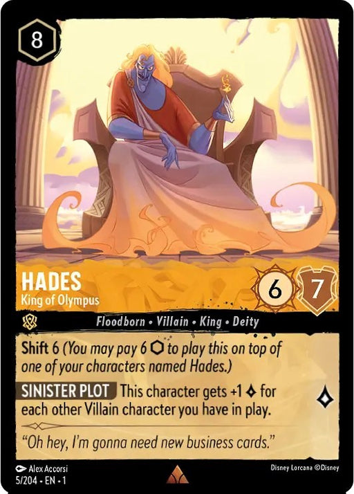 Hades - King of Olympus (Oversized) (5/204) - The First Chapter Cold Foil - for just $0.60! 