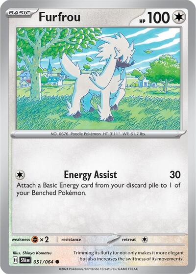 Furfrou (SV: Shrouded Fable) Near Mint Reverse Holofoil - for just $0.15! 