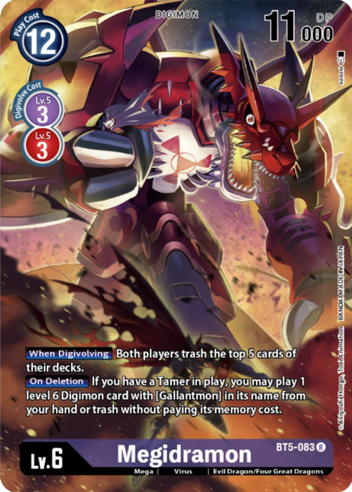 Megidramon [BT5-083] (Digimon Card Game Deck Box Set) [Battle of Omni Promos] - Just $2.05! Shop now at Retro Gaming of Denver