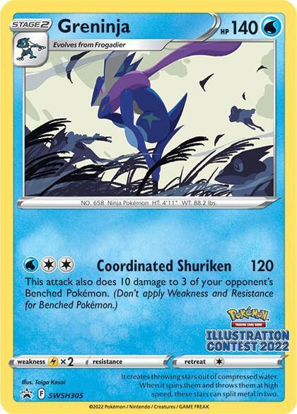 Greninja (SWSH305) (Illustration Contest 2022) [Sword & Shield: Black Star Promos] - for just $19.90! 