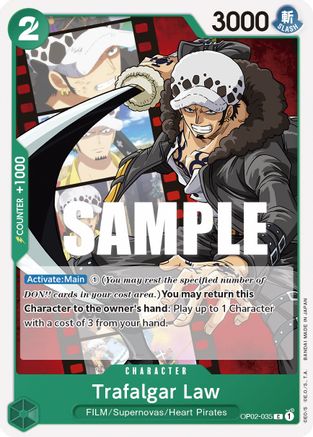 Trafalgar Law (OP02-035) - Paramount War - for just $0.08! 