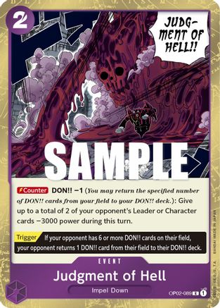 Judgment of Hell (OP02-089) - Paramount War Foil - for just $0.17! 
