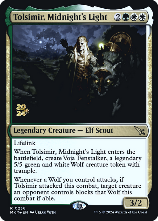 Tolsimir, Midnight's Light [Murders at Karlov Manor Prerelease Promos] - Just $0.80! Shop now at Retro Gaming of Denver