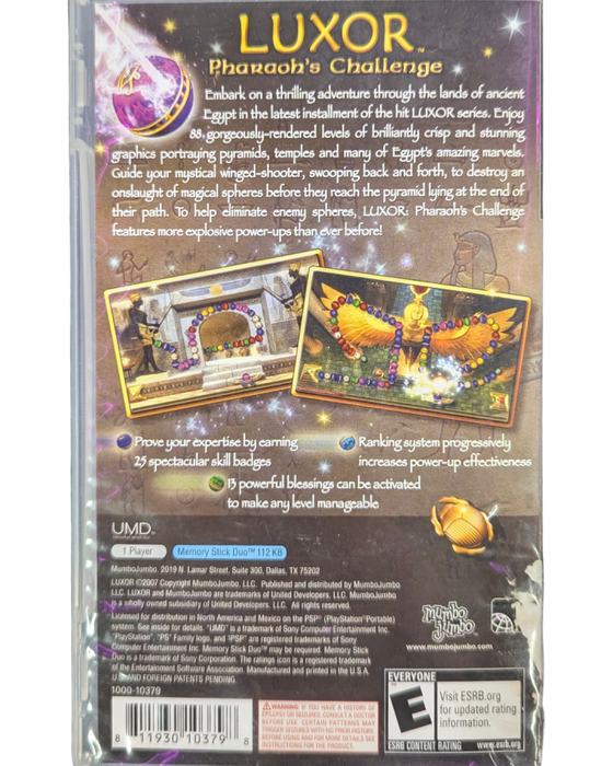 Luxor: Pharaoh's Challenge — PlayStation Portable (PSP) - for just $5.99! 
