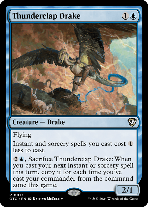 Thunderclap Drake (OTC-017) - Outlaws of Thunder Junction Commander - for just $1.96! 