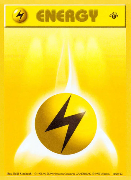 Lightning Energy (100/102) (Shadowless) [Base Set 1st Edition] - for just $2.75! 