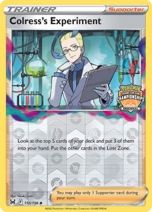 Colress's Experiment (Regional Championships) 155 - League & Championship Cards Reverse Holofoil - for just $3.53! 