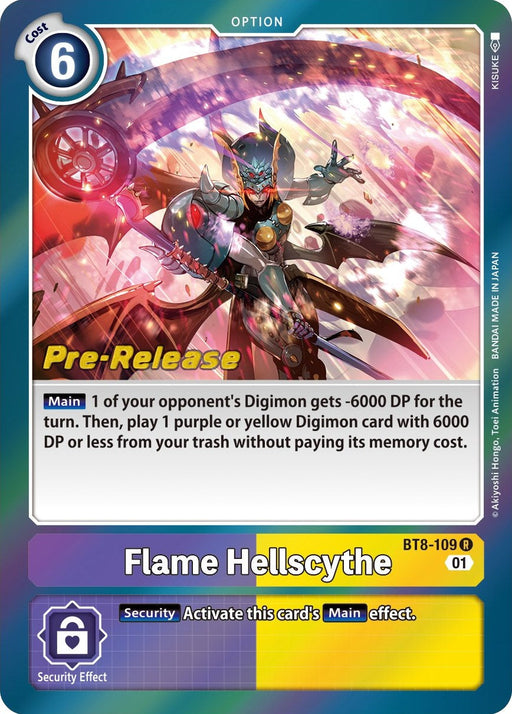 Flame Hellscythe [BT8-109] [New Awakening Pre-Release Cards] - Just $1.20! Shop now at Retro Gaming of Denver