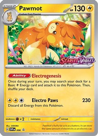 Pawmot 006 - SV Scarlet & Violet Promo Cards - Holofoil - for just $1.55! 