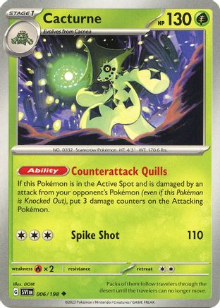 Cacturne 006/198 - SV01 Scarlet & Violet Base Set - for just $0.06! 