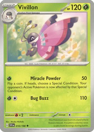 Vivillon 010/198 - SV01 Scarlet & Violet Base Set - for just $0.05! 