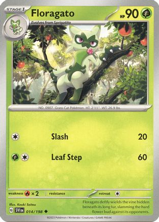 Floragato 014/198 - SV01 Scarlet & Violet Base Set - for just $0.05! 
