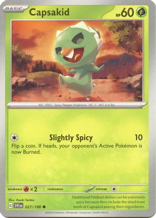 Capsakid 027/198 - SV01 Scarlet & Violet Base Set - for just $0.05! 
