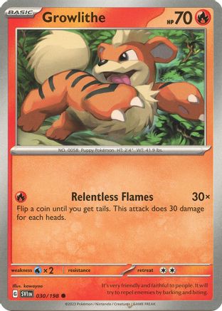 Growlithe 030/198 - SV01 Scarlet & Violet Base Set - for just $0.07! 