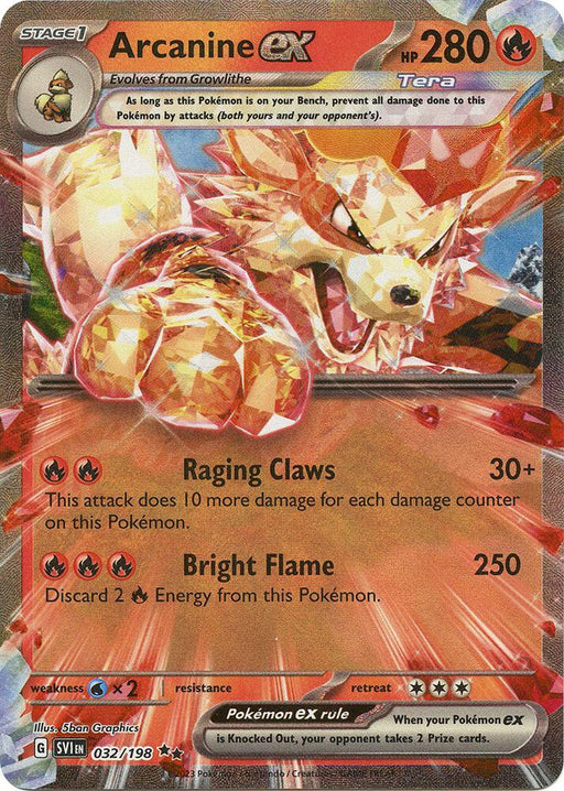 Arcanine ex (032/198) [Scarlet & Violet: Base Set] - for just $0.30! 