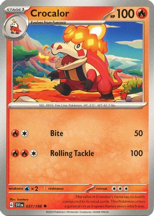 Crocalor 037/198 - SV01 Scarlet & Violet Base Set - for just $0.05! 
