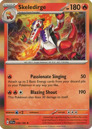 Skeledirge 038/198 - SV01 Scarlet & Violet Base Set Holofoil - for just $0.09! 