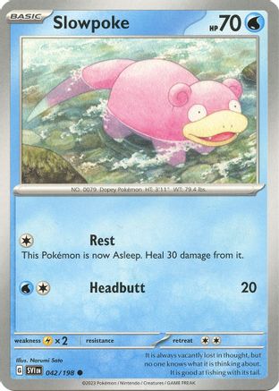 Slowpoke 042/198 - SV01 Scarlet & Violet Base Set - for just $0.08! 