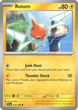 Rotom 070/198 - SV01 Scarlet & Violet Base Set - for just $0.05! 