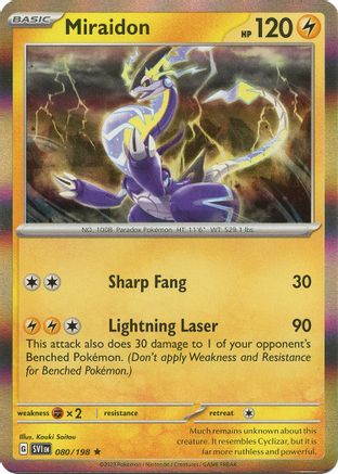 Miraidon 080/198 - SV01 Scarlet & Violet Base Set Holofoil - for just $0.08! 