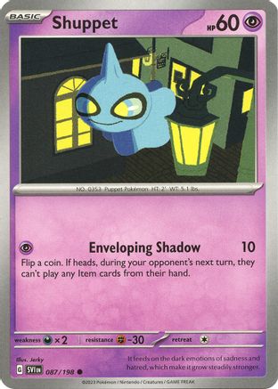 Shuppet 087/198 - SV01 Scarlet & Violet Base Set - for just $0.05! 
