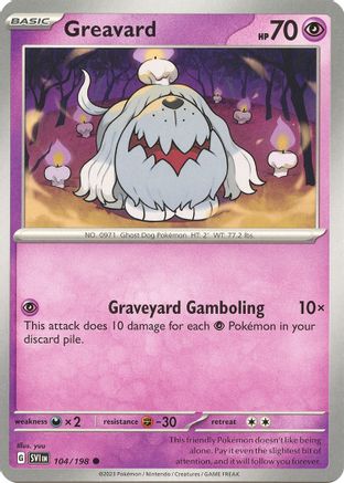 Greavard 104/198 - SV01 Scarlet & Violet Base Set - for just $0.05! 