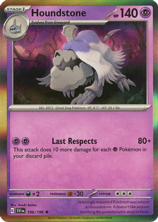 Houndstone 106/198 - SV01 Scarlet & Violet Base Set Holofoil - for just $0.05! 
