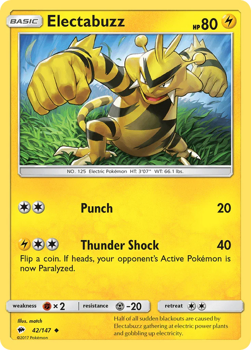 Electabuzz (42/147) [Sun & Moon: Burning Shadows] - for just $0.10! 
