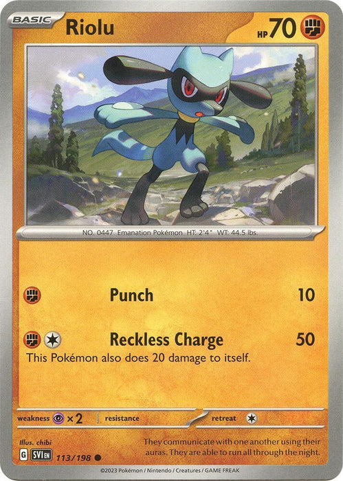 Riolu (113/198) [Scarlet & Violet: Base Set] - for just $0.10! 