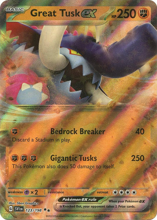 Great Tusk ex (123/198) [Scarlet & Violet: Base Set] - for just $0.25! 