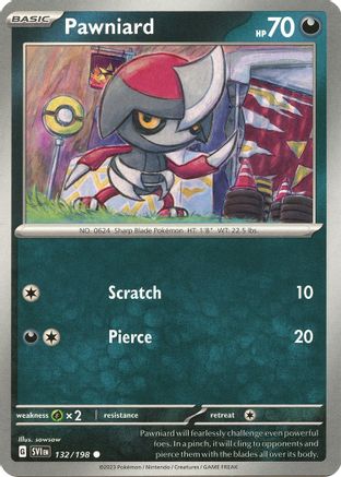 Pawniard 132/198 - SV01 Scarlet & Violet Base Set - for just $0.05! 
