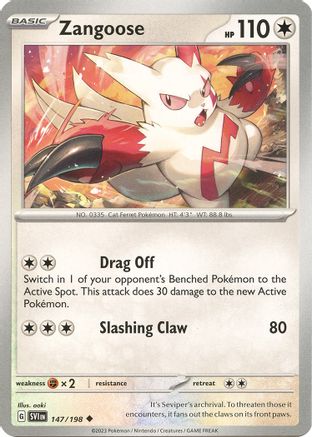 Zangoose 147/198 - SV01 Scarlet & Violet Base Set - for just $0.05! 
