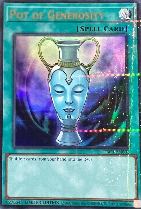 Pot of Generosity [TBC1-EN002] Ultra Rare - for just $0.85! 