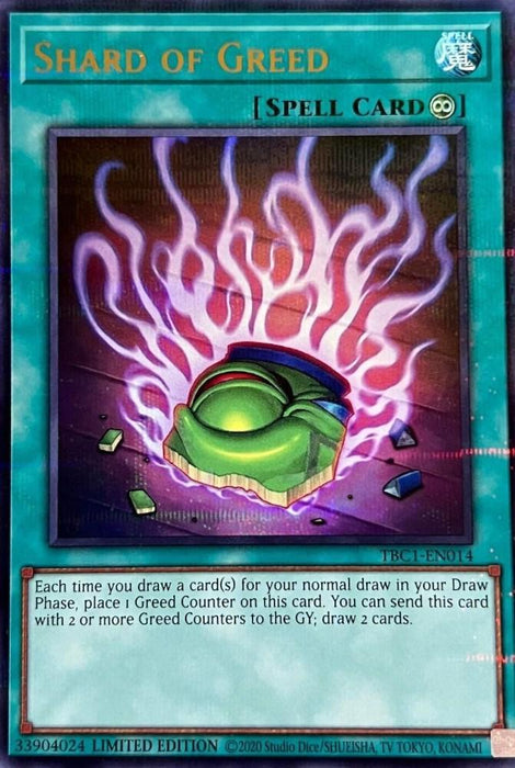 Shard of Greed [TBC1-EN014] Ultra Rare - for just $0.85! 