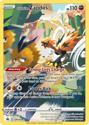 Galarian Zapdos SWSH283 - SWSH Sword & Shield Promo Cards Holofoil - for just $1.34! 