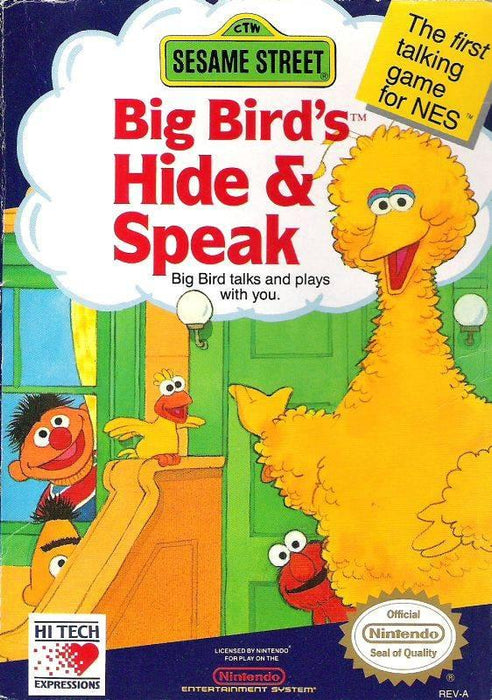 Sesame Street Big Bird's Hide and Speak (Nintendo NES) - for just $0! 