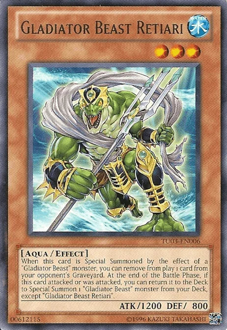 Gladiator Beast Retiari [TU03-EN006] Rare - for just $1.70! 