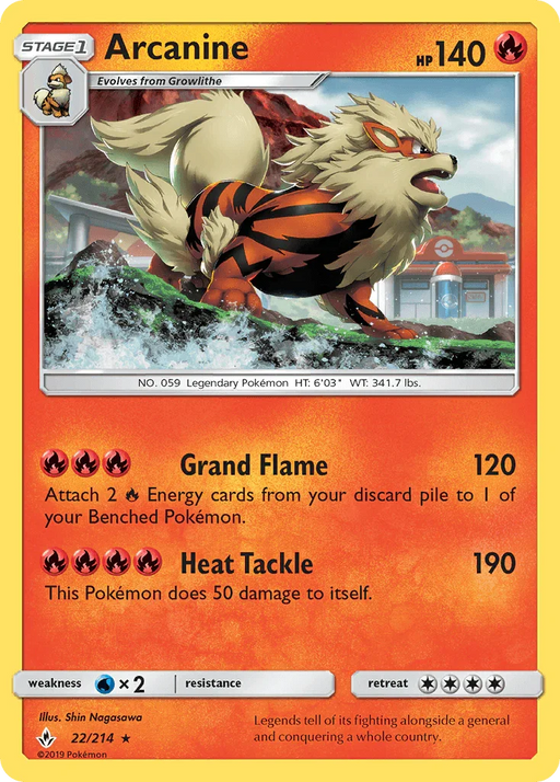 Arcanine (22/214) [Sun & Moon: Unbroken Bonds] - for just $2.25! 