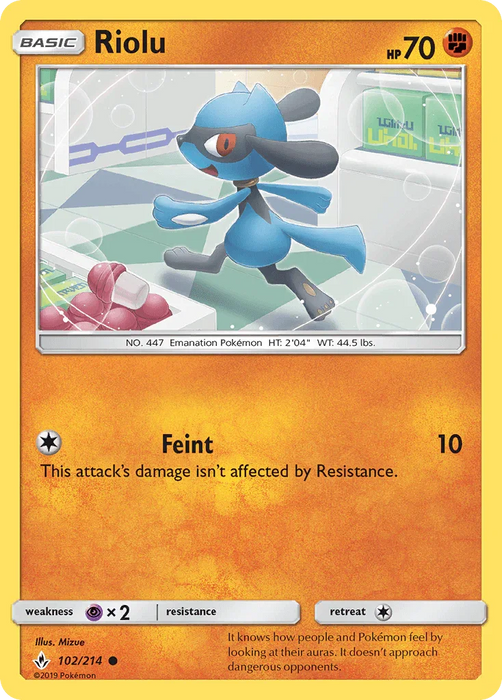 Riolu (102/214) [Sun & Moon: Unbroken Bonds] - for just $0.10! 