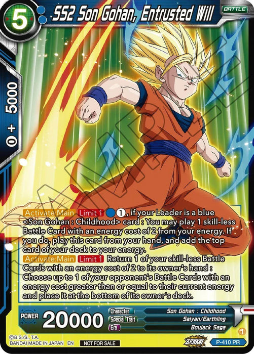 SS2 Son Gohan, Entrusted Will (P-410) [Promotion Cards] - for just $4! 