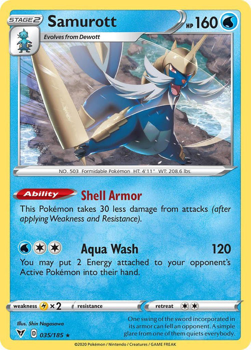 Samurott (035/185) [Sword & Shield: Vivid Voltage] - for just $0.10! 