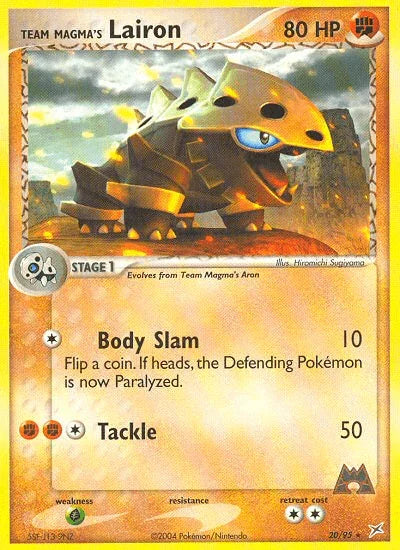 Team Magma's Lairon (20/95) [EX: Team Magma vs Team Aqua] - for just $1.15! 