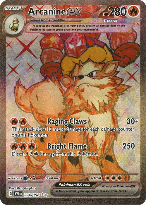 Arcanine ex (224/198) [Scarlet & Violet: Base Set] - for just $6.20! 