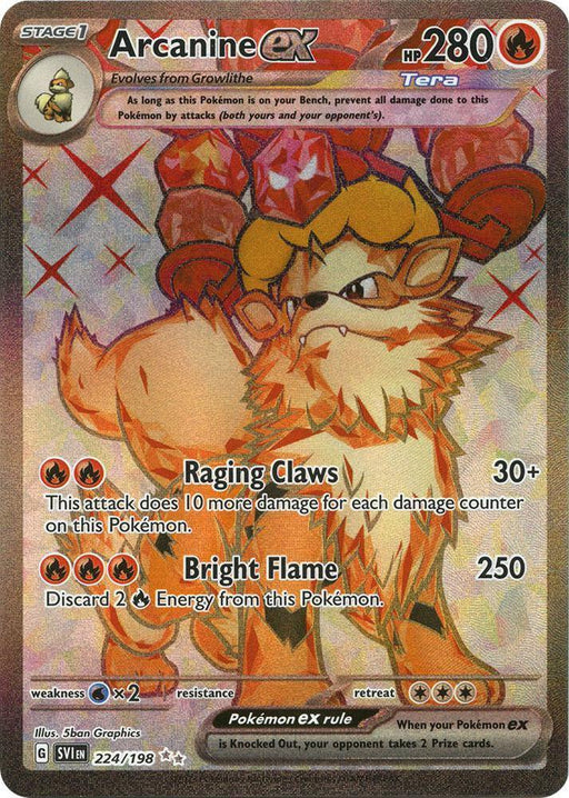 Arcanine ex (224/198) [Scarlet & Violet: Base Set] - for just $6.60! 