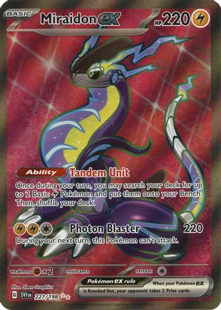 Miraidon ex 227/198 - SV01 Scarlet & Violet Base Set Holofoil - for just $1.20! 
