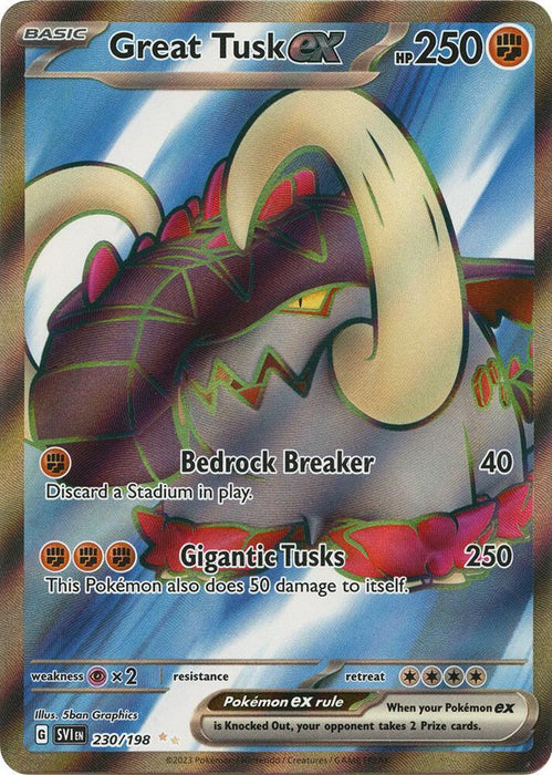 Great Tusk ex (230/198) [Scarlet & Violet: Base Set] - for just $0.55! 