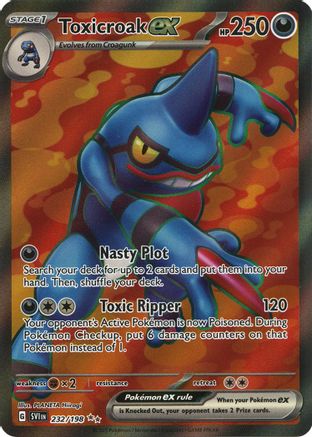 Toxicroak ex 232/198 - SV01 Scarlet & Violet Base Set Holofoil - for just $0.95! 