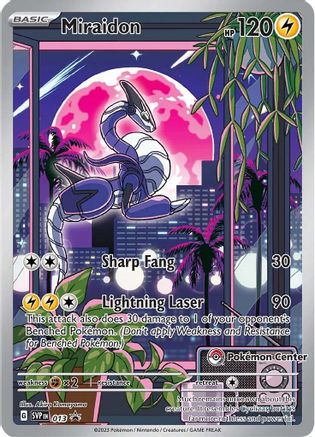 Miraidon (Pokemon Center Exclusive) 013 - SV Scarlet & Violet Promo Cards Holofoil - for just $28.12! 