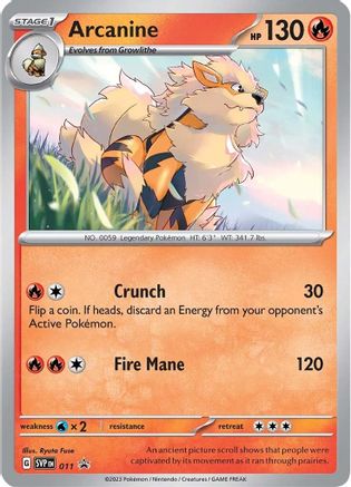 Arcanine 011 - SV Scarlet & Violet Promo Cards Holofoil - for just $0.48! 